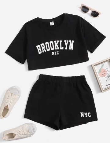 Compleu Shein Kids, negru