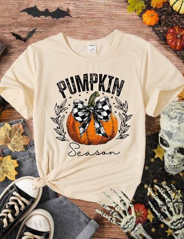 Tricou Shein Kids, crem