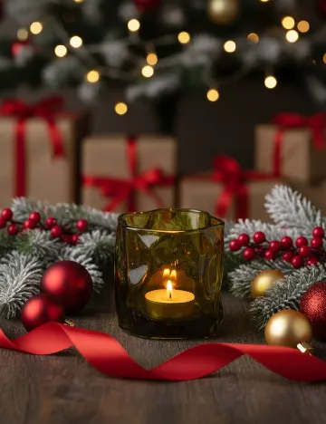 Suport lumanare Seasons & Style, verde Verde