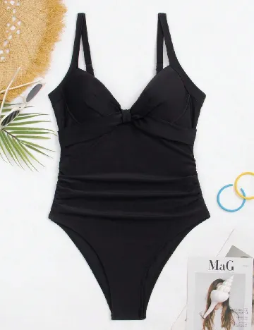 Costum de baie SHEIN, negru Negru