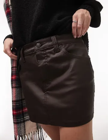 Fusta Top Shop, maro