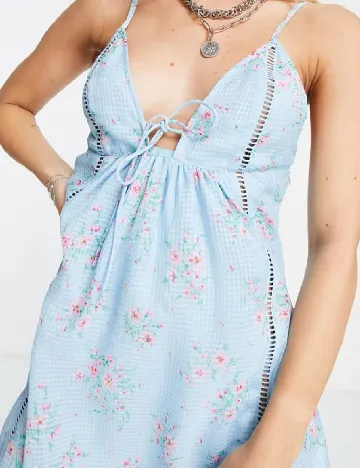 Rochie scurta Reclaimed Vintage, albastru