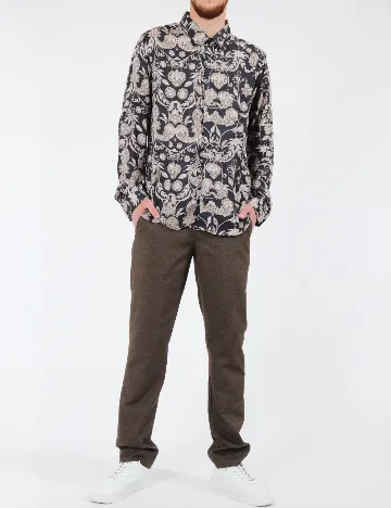 Pantaloni French Connection, maro Maro