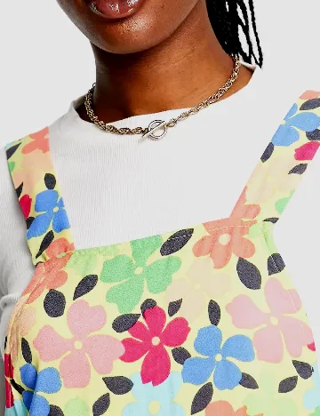 Salopeta Pieces, floral print Floral print
