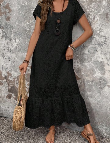 Rochie lunga Emery Rose, negru