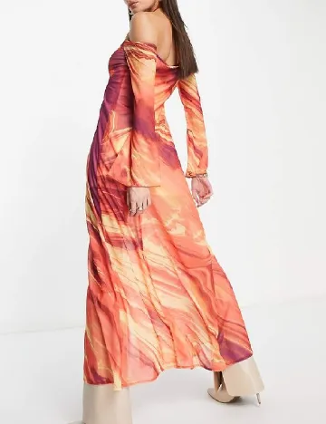 Rochie lunga Annorlunda, mix culori