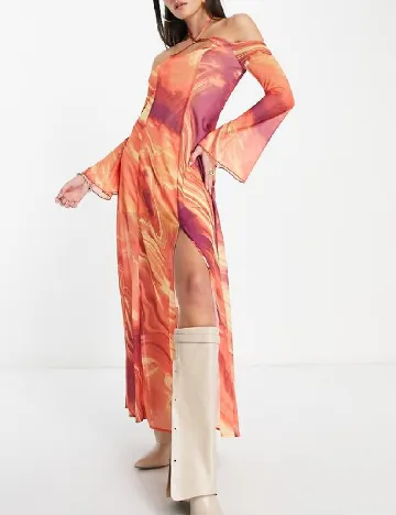 Rochie lunga Annorlunda, mix culori