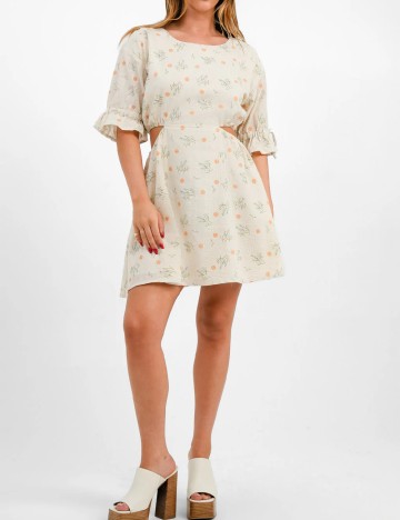Rochie scurta Native Youth, crem