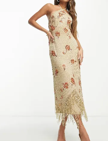 Rochie medie ASOS, bej