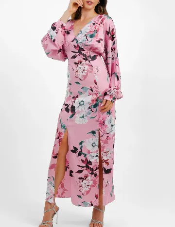 Rochie lunga Liquorish, roz Roz