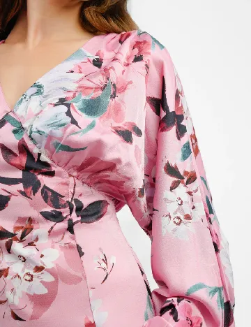 Rochie lunga Liquorish, roz Roz