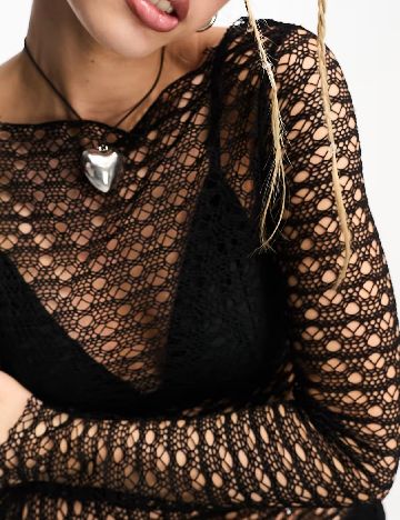 Rochie lunga COLLUSION, negru