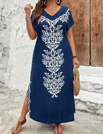 Rochie lunga SHEIN CURVE, bleumarin
