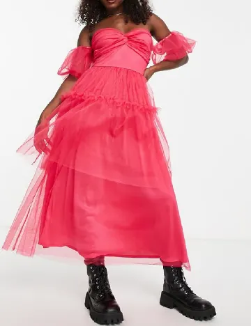 Rochie medie Miss Selfridge, roz