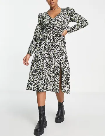 Rochie medie Monki, floral print Floral print