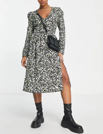 Rochie medie Monki, floral print Floral print