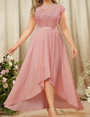 Rochie lunga SHEIN CURVE, roz