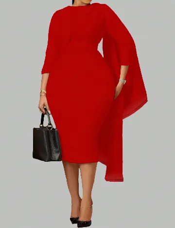 Rochie medie SHEIN CURVE, rosu