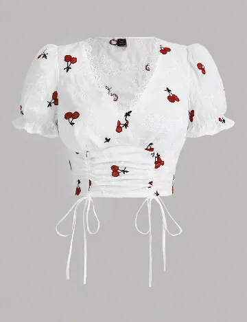 Top SHEIN CURVE, alb Alb
