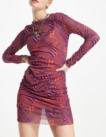 Rochie scurta Violet Romance, mix culori