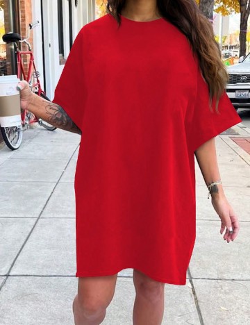 Rochie scurta SHEIN CURVE, rosu