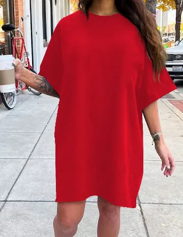 Rochie scurta SHEIN CURVE, rosu Rosu