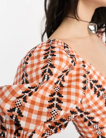 Rochie scurta Reclaimed Vintage, portocaliu