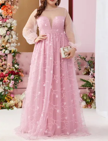 Rochie lunga SHEIN CURVE, roz