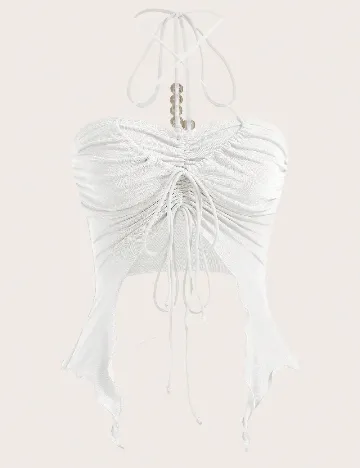 Top SHEIN, alb Alb