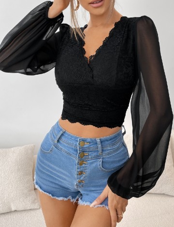 Top SHEIN, negru