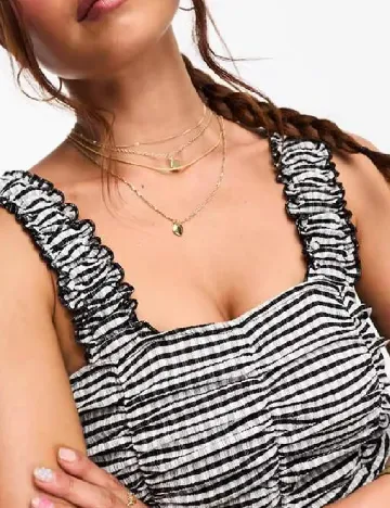 Rochie scurta ASOS, alb/negru