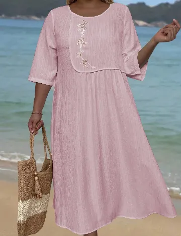 Rochie medie SHEIN CURVE, roz