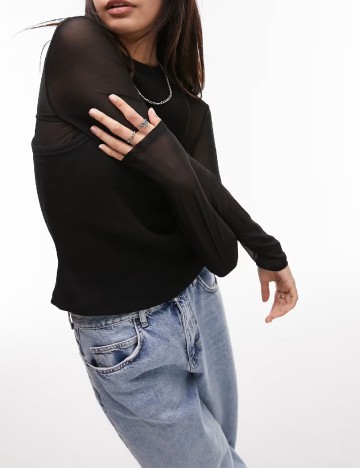 Bluza Top Shop, negru