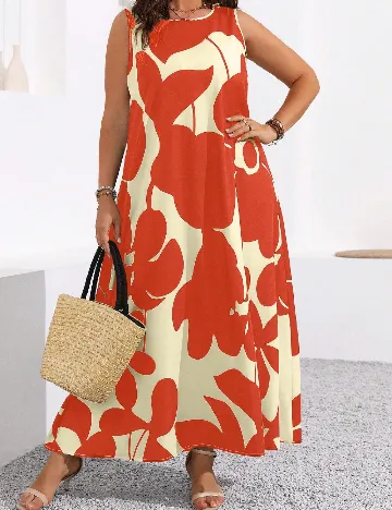 Rochie lunga SHEIN CURVE, portocaliu Portocaliu