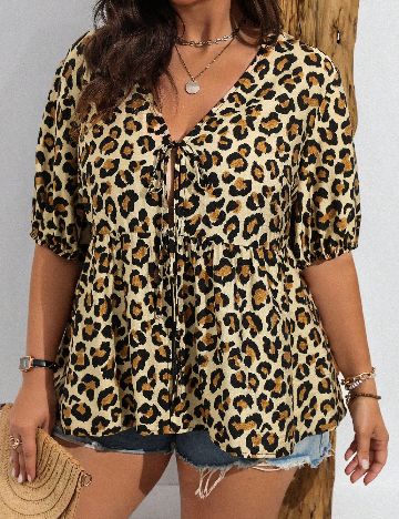 Bluza SHEIN CURVE, animal print