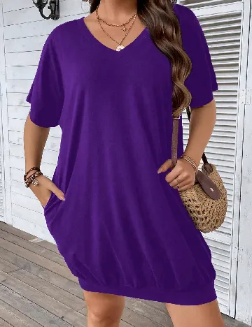 Rochie scurta SHEIN CURVE, mov Mov