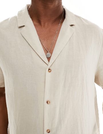 Camasa Asos Plus Size Men, bej