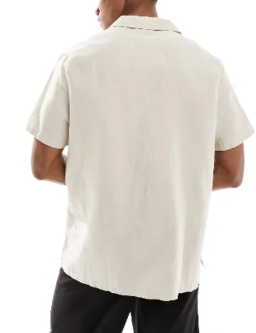 Camasa Asos Plus Size Men, bej Crem