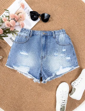 Pantaloni scurti Shein Kids, albastru Albastru