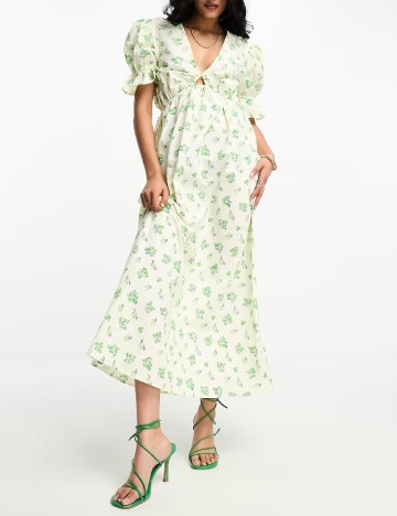 Rochie medie ASOS, verde