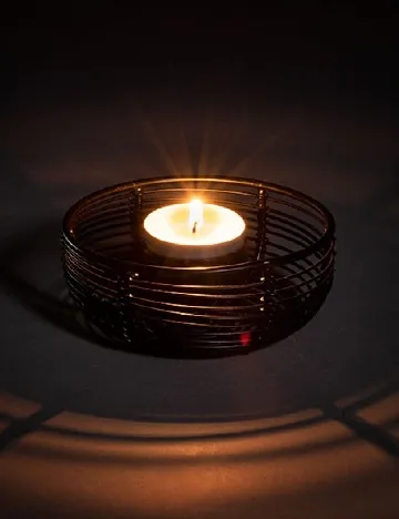 Suport lumanare Home Accents, negru Negru