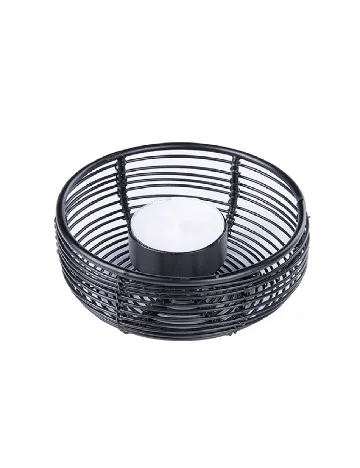 Suport lumanare Home Accents, negru Negru