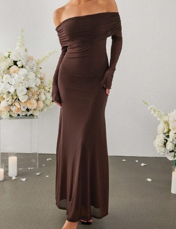 Rochie lunga SHEIN, maro