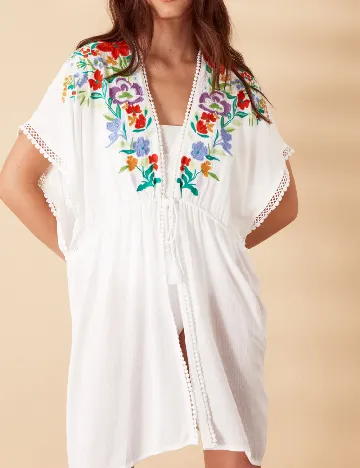 Kimono Accessorize, alb Alb