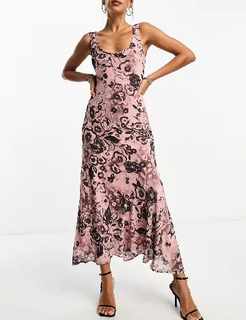 Rochie medie ASOS, roz
