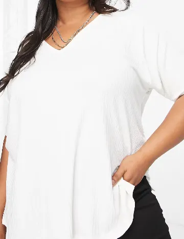 Tricou Oversize ASOS Curve, alb