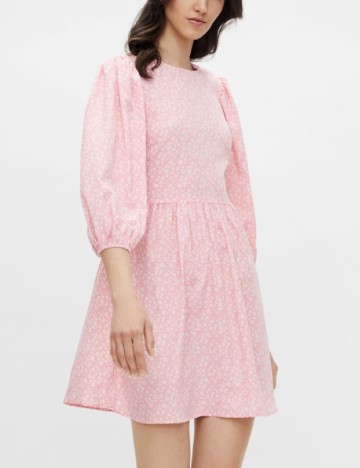 Rochie scurta Pieces, roz