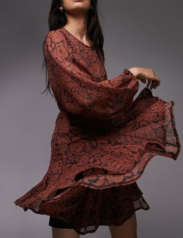 Rochie scurta Top Shop, maro