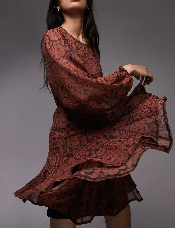 Rochie scurta Top Shop, maro Maro
