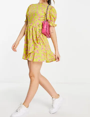 Rochie scurta Influence, galben